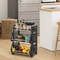 Stackable Rolling Metal Storage Cart – Multifunctional Organizer Basket with Wheels for Home, Kitchen, Office, Toys, or Retail